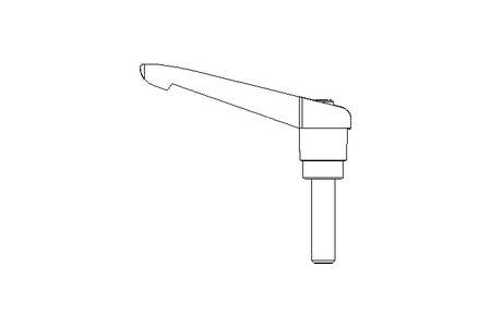 Clamping lever K adjustable M8x30