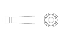 Clamping lever K adjustable M8x30