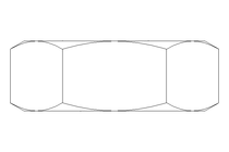 Porca sextavada M12x1,25 St-Zn DIN936