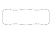 Porca sextavada M12x1,25 St-Zn DIN936