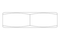 Шестигранная гайка M24x1,5 St-Zn DIN936