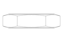 Porca sextavada M24x1,5 St-Zn DIN936