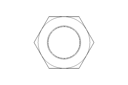 Hexagon nut LH M20x1.5 St-Zn DIN936