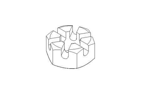 Porca castelo hexagonal M10 A2 DIN937