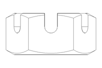 Porca castelo hexagonal M10 A2 DIN937