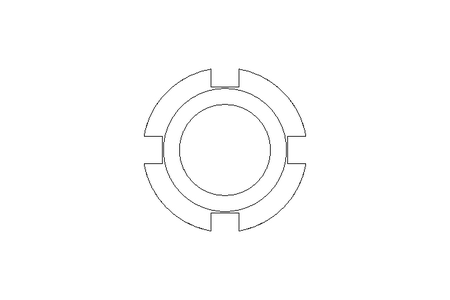 Porca ranhurada M10x0,75 ST DIN981