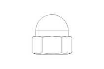 Tuerca hexagonal ciega M12 A2 DIN1587