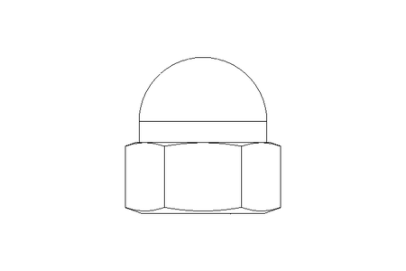 Tuerca hexagonal ciega M12 A2 DIN1587