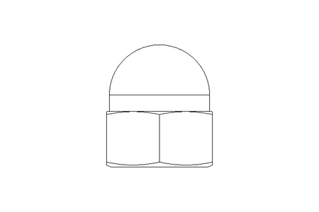 Ecrou borgne hexagonal M12 A2 DIN1587