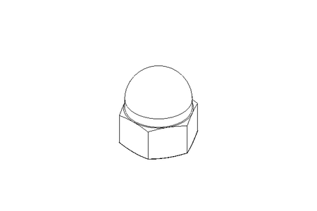 Ecrou borgne hexagonal M16 A2 DIN1587