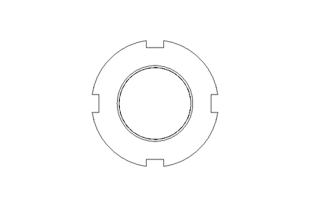 Гайка с пазом M30x1,5 A2 DIN1804