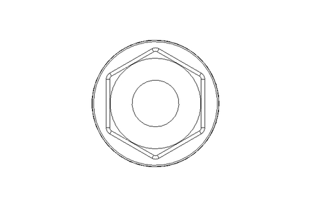 Tuerca hex. alta con res. M8 ST DIN6331