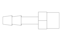 Einschraubtülle G1/4" LW 6 Ms