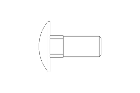 Round head screw M10x25 DIN603