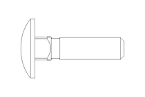 Vis à tête bombée M6x25 A2 DIN603