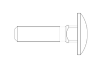 Vis à tête bombée M6x25 A2 DIN603