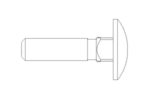 Vis à tête bombée M6x25 A2 DIN603