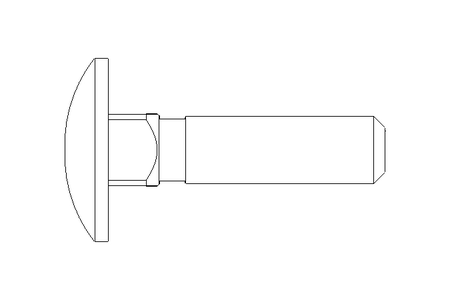 Vis à tête bombée M6x25 A2 DIN603