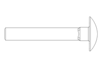 Round head screw M6x40 A2 DIN603