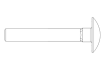 Round head screw M6x40 A2 DIN603