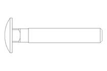 Vite testa a calot.piatta M8x50 DIN603