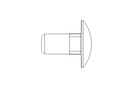 Round head screw M10x20 A2 DIN603