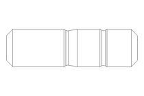 Goujon fileté M12x30 DIN938-ZnNi/T2/720h