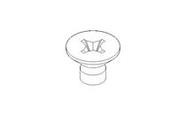 Countersunk head screw M4x6 PA6 ISO7046