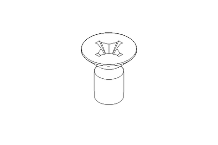 Countersunk head screw M6x12 A2 70