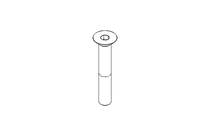 Countersunk head screw M6x40 A2 70