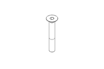 Countersunk head screw M8x55 A2 70