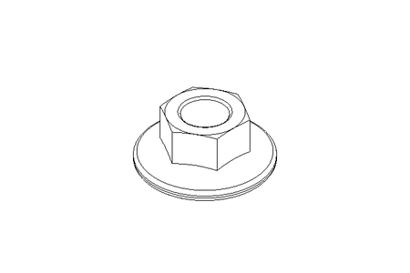 Porca sextavada com flange autotravante