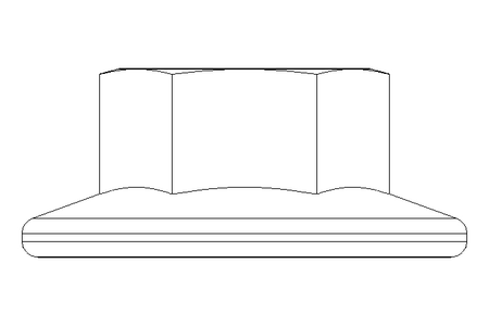 Flanged hexagon nut M6 A2 DIN6923