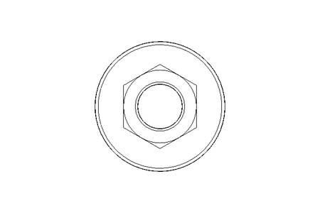 Flanged hexagon nut M6 A2 DIN6923