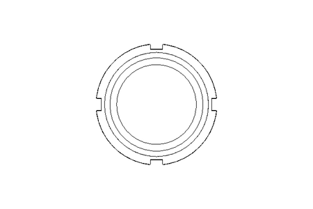 Slotted nut M40x1.5 1.0503