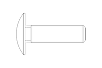 Flachrundschraube M10x35 A2 DIN603