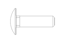 Round head screw M10x35 A2 DIN603