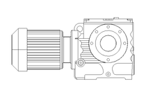 Worm gear motor 0.18kW 4.3 1/min