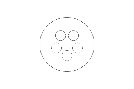 Multi-cable bushing M32: 5 x 6 mm