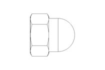 Hexagon cap nut M6 A4 DIN1587