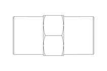 Niple duplo DN8 1/4"  AISI 316