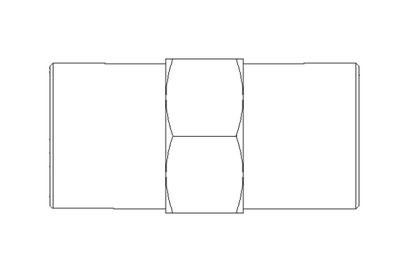 Niple duplo DN8 1/4"  AISI 316