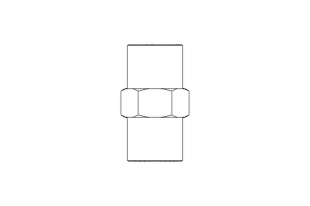 Niple duplo DN8 1/4"  AISI 316