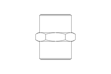 HEXAGON DOUBLE NIPPLE 1"