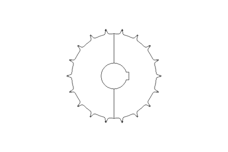 Kettenrad DB40 B25 Z18