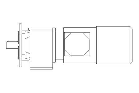 Spur gear motor 1.5kW 56 1/min