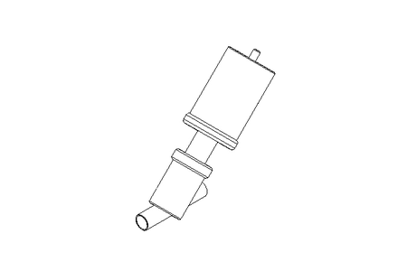 Slanted seat valve DN25