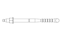 Parafuso com porca  M16X125/100