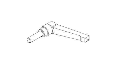 Klemmhebel M12x40 Außengewinde 1.4305