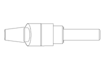 Klemmhebel M12x40 Außengewinde 1.4305